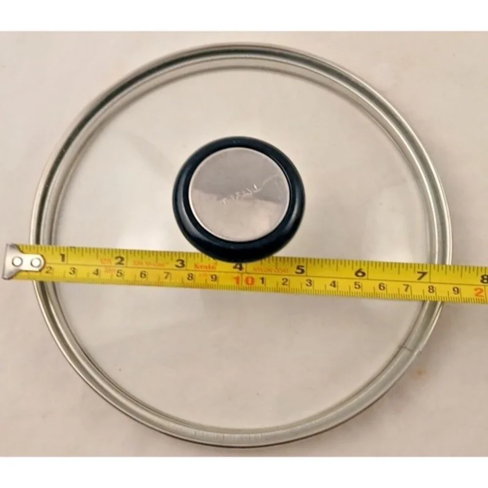 T-Fal Black Knob Glass Pot Replacement Lid Only-Inner Appx 7